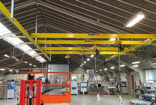 Light overhead crane for Nilan A/S