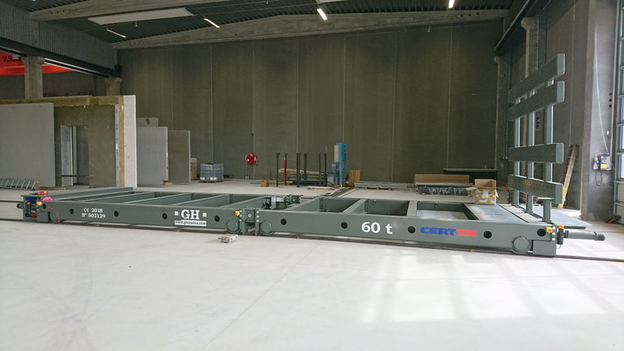 Installation af en CERTEX-GH transfervogn | © CERTEX Danmark A/S