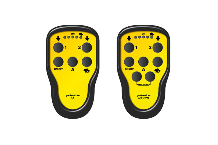 Remote control for GANTERUD levelleing tools