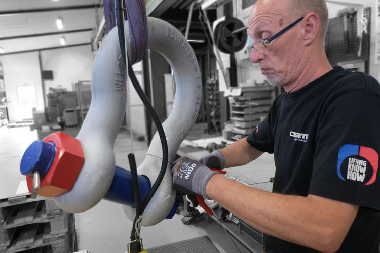 Mærkning af POWERTEX sjækkel | © CERTEX Danmark A/S