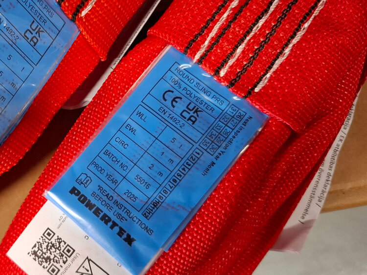 Labels på polyester sling Labels på polyester sling