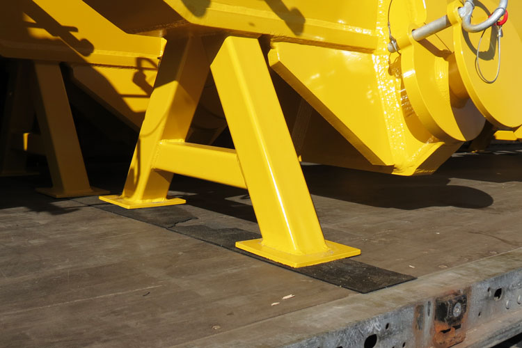 Anti-slip mats under cargo on truck Anti-slip mats under cargo on truck