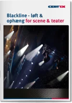 Brochure om vores Blackline linje - Løft og ophæng for scene og teater | © CERTEX Danmark A/S