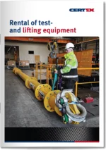 Brochure about test and lifting equipment on rental | © CERTEX Danmark A/S