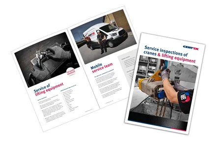 Service inspections of cranes and lifting equipment