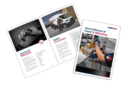Brochure Serviceeftersyn af kraner og løfteudstyr