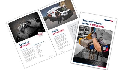 Brochure Serviceeftersyn af kraner og løfteudstyr | © CERTEX Danmark A/S