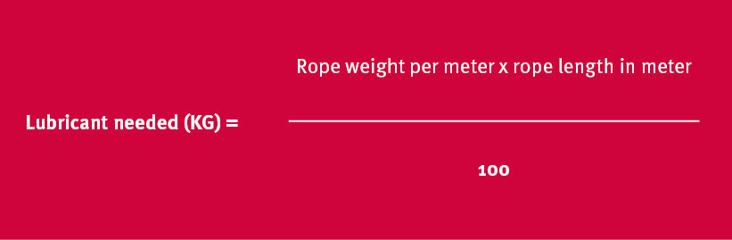 Formula wire rope lubricants needed Formula wire rope lubricants needed