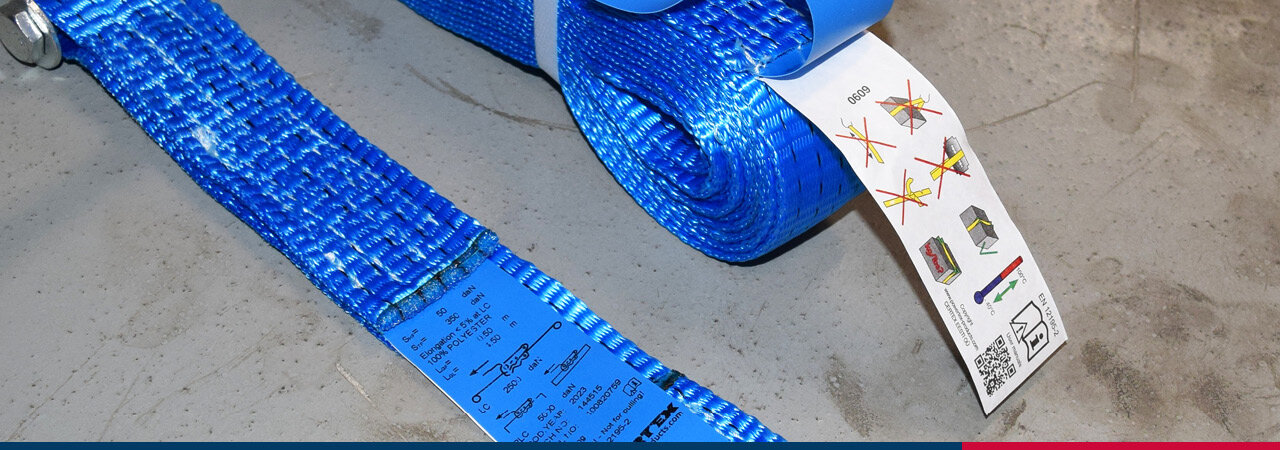 Labels on lashing | © CERTEX Danmark A/S Labels on lashing | © CERTEX Danmark A/S