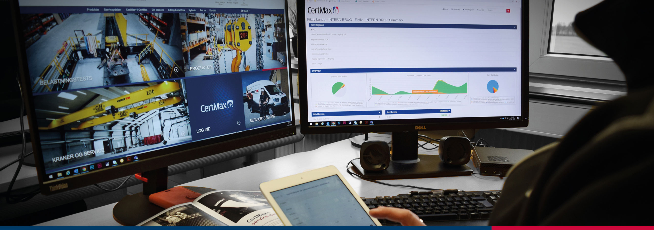 CertMax service report system | © CERTEX Danmark A/S CertMax | © CERTEX Danmark A/S