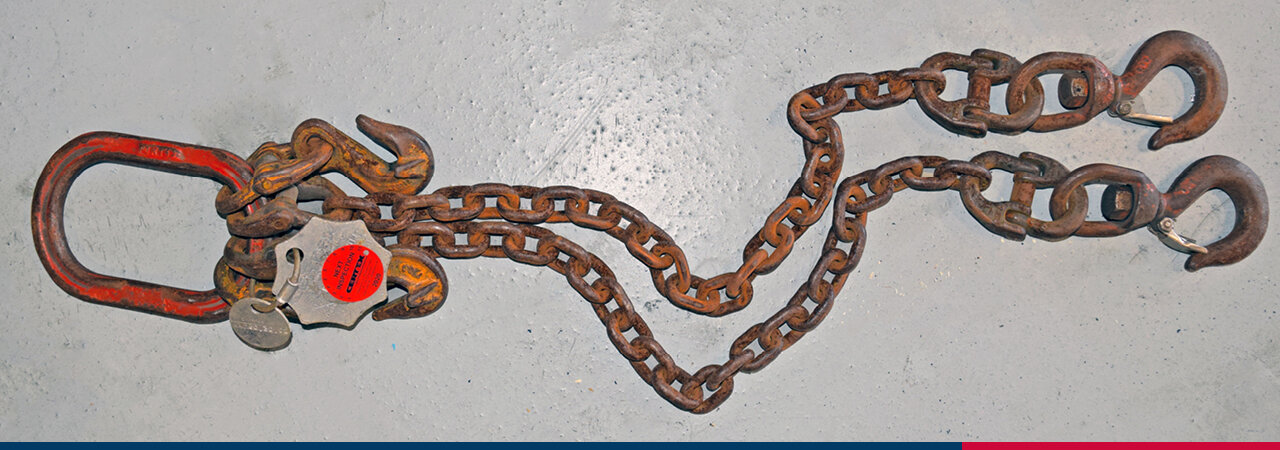 Rejection criteria chain sling | © CERTEX Danmark A/S Rejection criteria chain sling | © CERTEX Danmark A/S