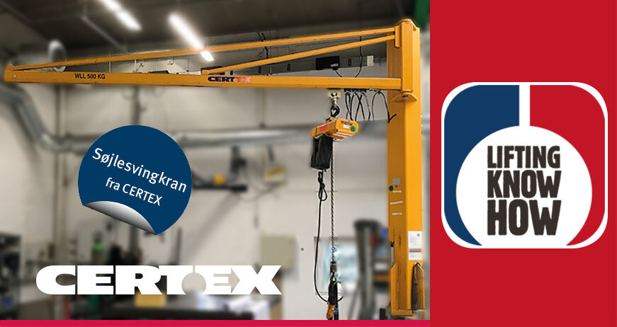 Søjlesvingkran | © CERTEX Danmark A/S Søjlesvingkran med special C-profil | © CERTEX Danmark A/S