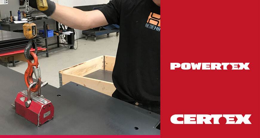 Powertex Lifting Magnet | © CERTEX Danmark A/S Powertex Lifting Magnet in use | © CERTEX Danmark A/S