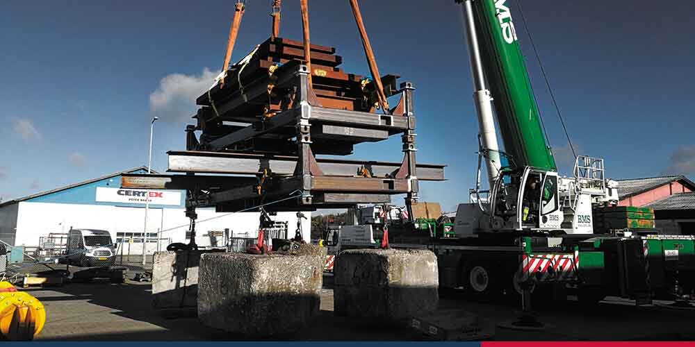 © CERTEX Danmark A/S 68 TON customized load test of transport frames | © CERTEX Danmark A/S