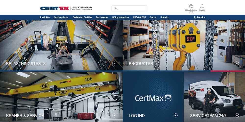CERTEX Danmarks nye hjemmeside | © CERTEX Danmark A/S