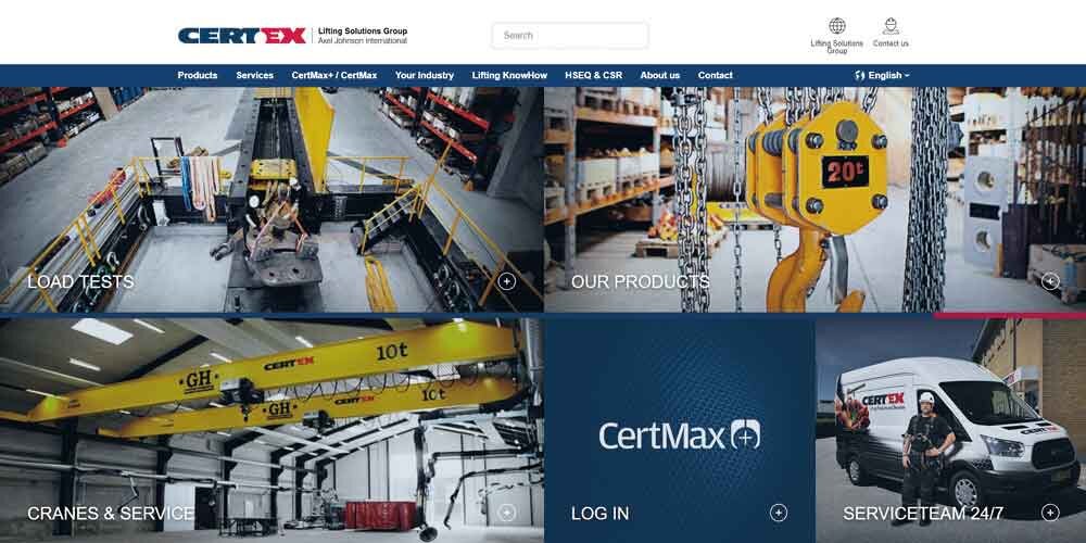 New website for CERTEX Danmark A/S