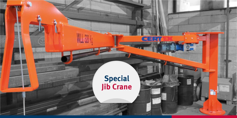 Jib Crane with foldable Arm | © CERTEX Danmark A/S Jib Crane with foldable Arm | © CERTEX Danmark A/S