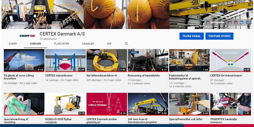 Follow us on YouTube | © CERTEX Danmark A/S Follow us on YouTube | © CERTEX Danmark A/S