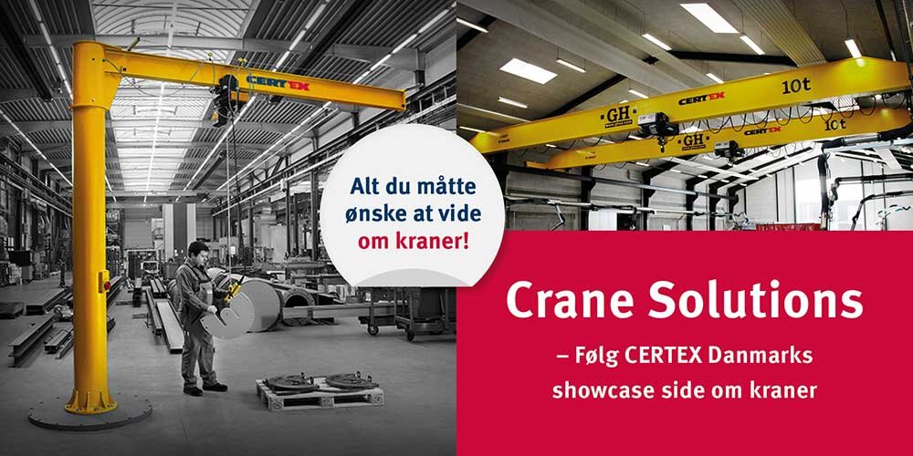 Vores LinkedIn showcase sider handler kun om kraner og krantilbehør | © CERTEX Danmark A/S