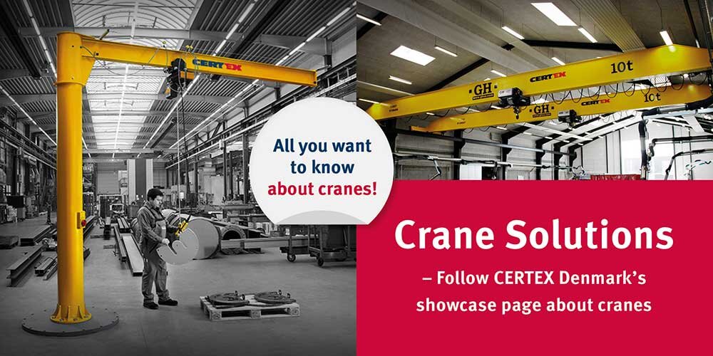This is all about Cranes | © CERTEX Danmark A/S Our LinkedIn showcase page is all about Cranes and Crane Accessories | © CERTEX Danmark A/S
