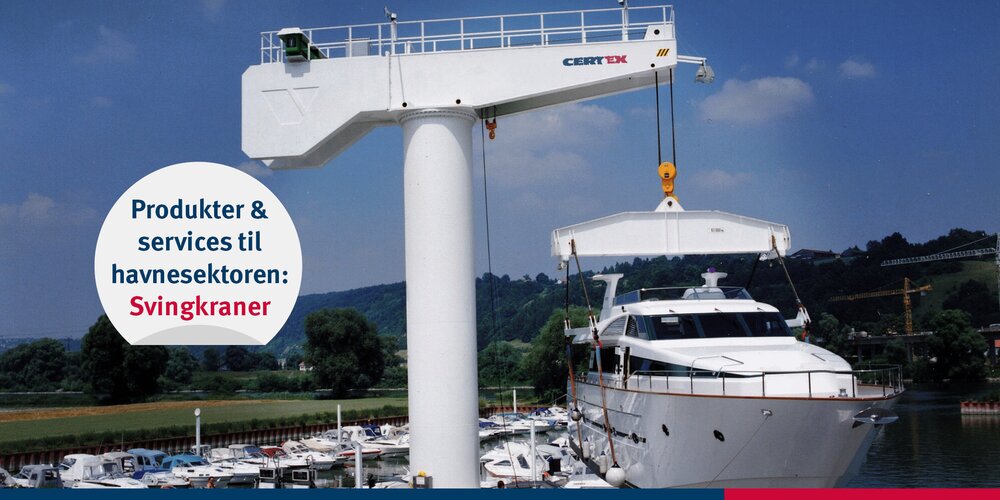 Svingkran | © CERTEX Danmark A/S Svingkran til løft af både i marinaer | © CERTEX Danmark A/S
