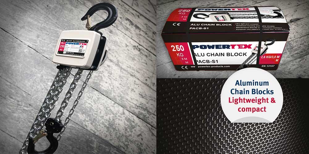 Aluminum Chain Block | © CERTEX Danmark A/S POWERTEX Aluminum Chain Block | © CERTEX Danmark A/S