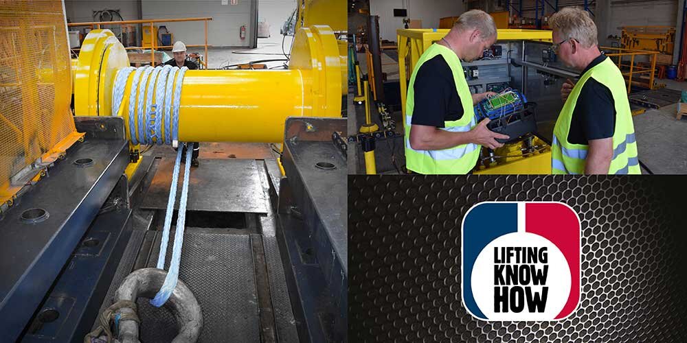 Preparing for testing a big winch | © CERTEX Danmark A/S Preparing for testing a big winch | © CERTEX Danmark A/S