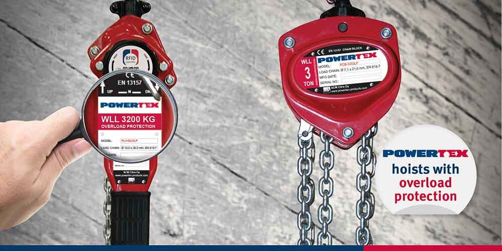Hoists with overload protection | © CERTEX Danmark A/S Hoists with overload protection | © CERTEX Danmark A/S