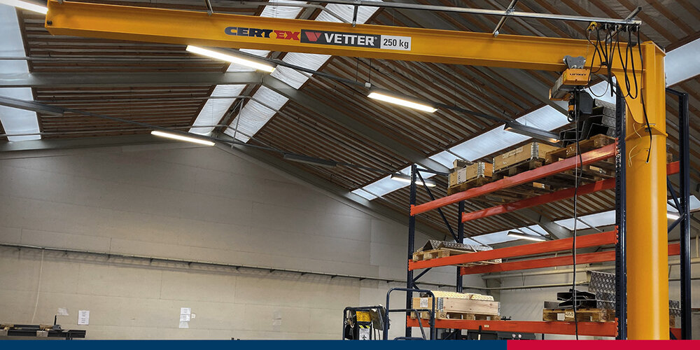 Svingkran leveret og installeret hos Signode | © CERTEX Danmark A/S