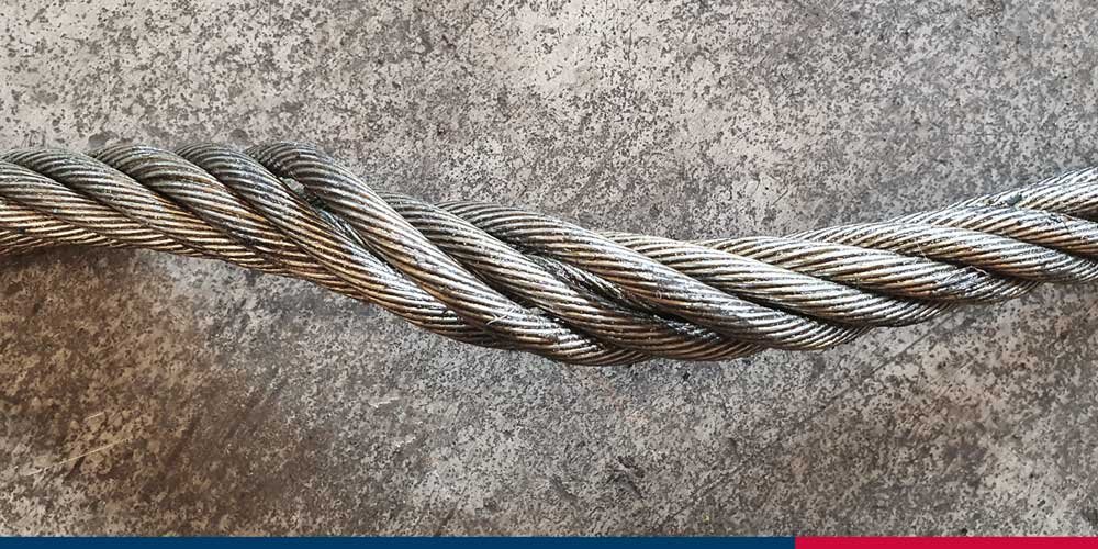 Damage and wear steel wire rope