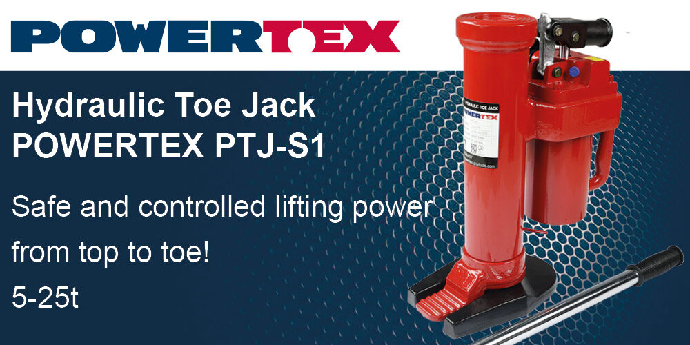 POWERTEX Hydraulic Toe Jack model PTJ- S1 | © CERTEX Danmark A/S POWERTEX Hydraulic Toe Jack | © CERTEX Danmark A/S