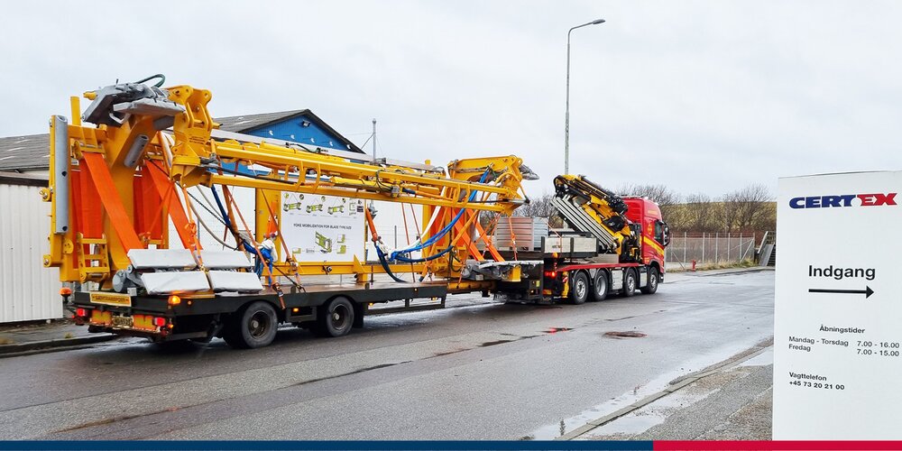 Blade Gripper for rental arrives at CERTEX Danmark's location in Esbjerg