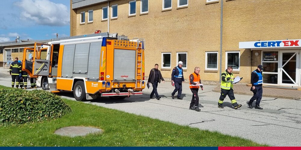 Beredskabsøvelse hos CERTEX Danmark A/S | © CERTEX Danmark A/S