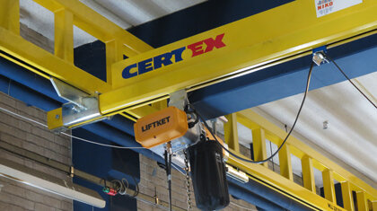 Letskinne kran med Liftket talje | © CERTEX Danmark A/S