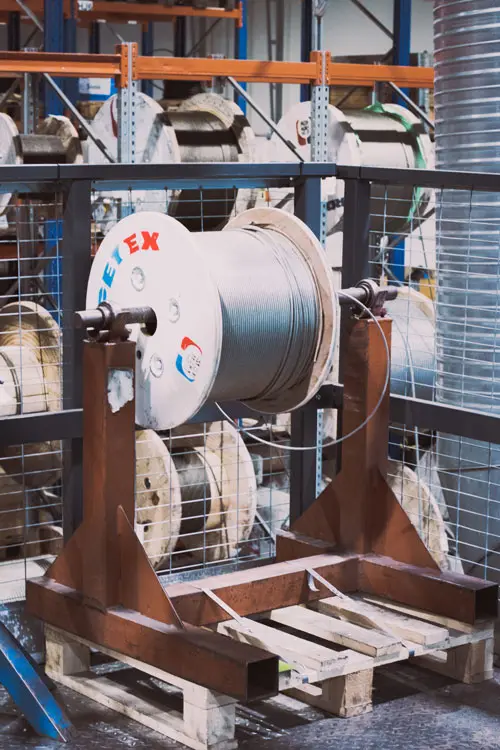 Ropetex steel wire rope on drum