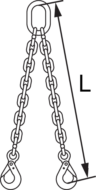 Længde 2-parts kædesling 