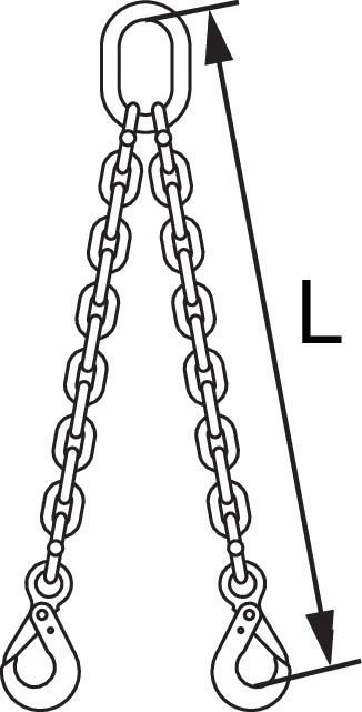 Længde 2-parts kædesling 
