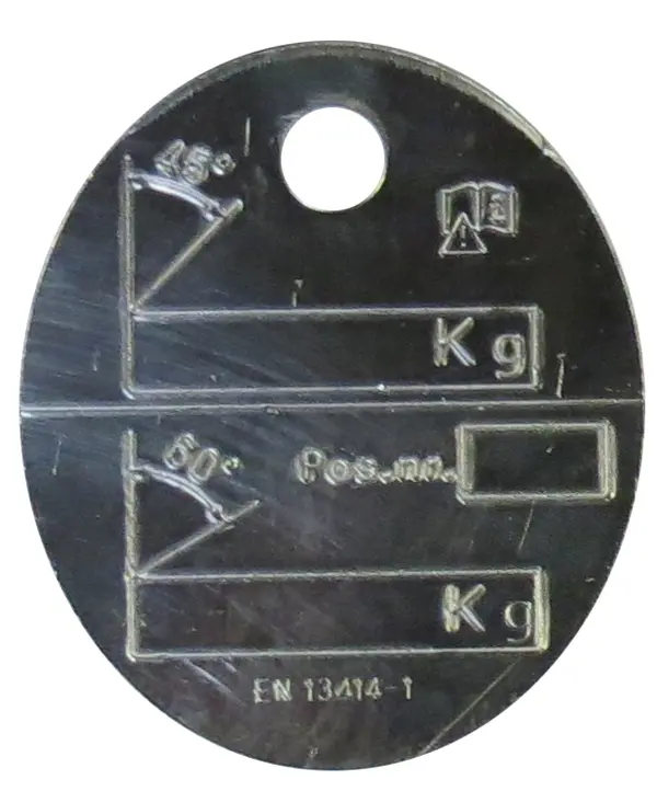 Mærkebrik stålwire forside